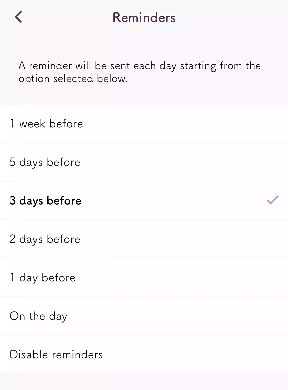 Notification Setting