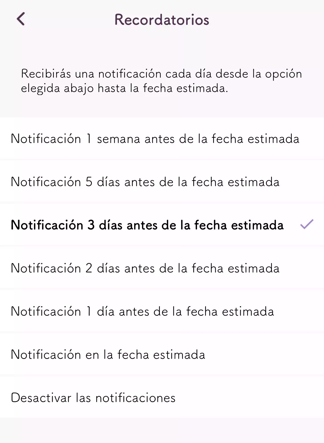 Configuración de notificaciones
