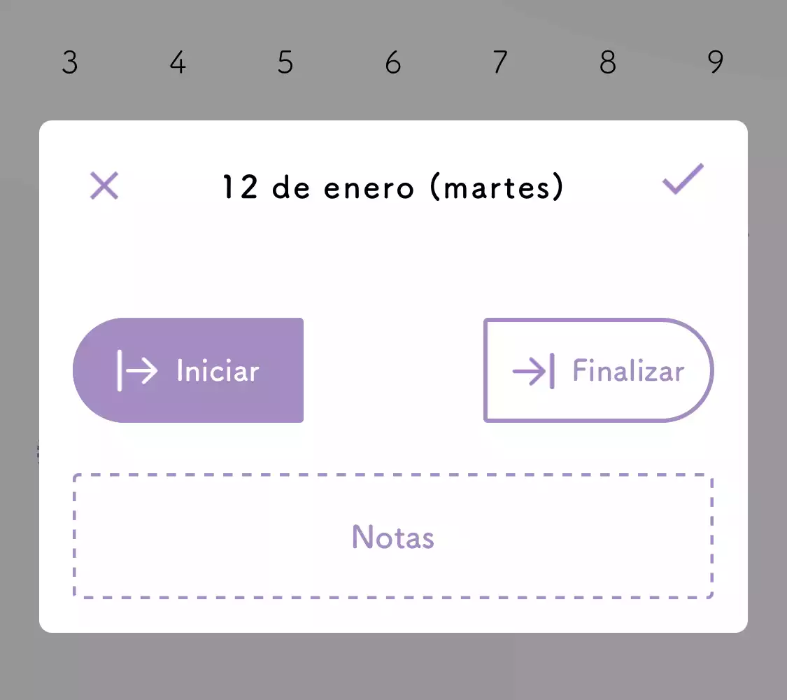 Editar en el calendario